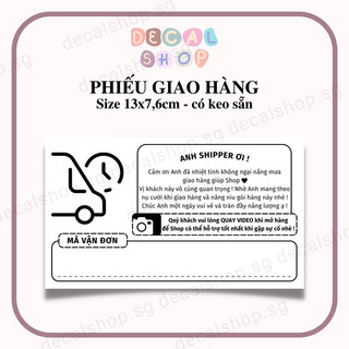 25-100 Tem Giao Hàng Ghi Mã Đơn 13x7,6cm - Tem Có Sẵn Keo