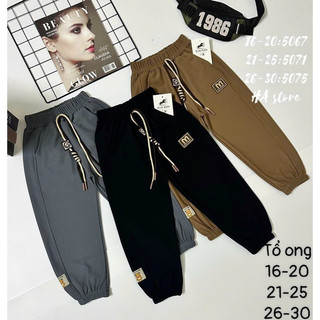 SP003167 Quần thể thao bé trai bé gái chất cotton gạo, quần bo gấu khoẻ khoắn năng động, thời trang trẻ em thu đông