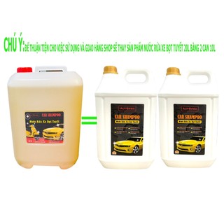 Nước rửa xe bọt tuyết chuyên dụng Car Shampoo 20L cho ô tô xe máy(Giao 2 can 10L)