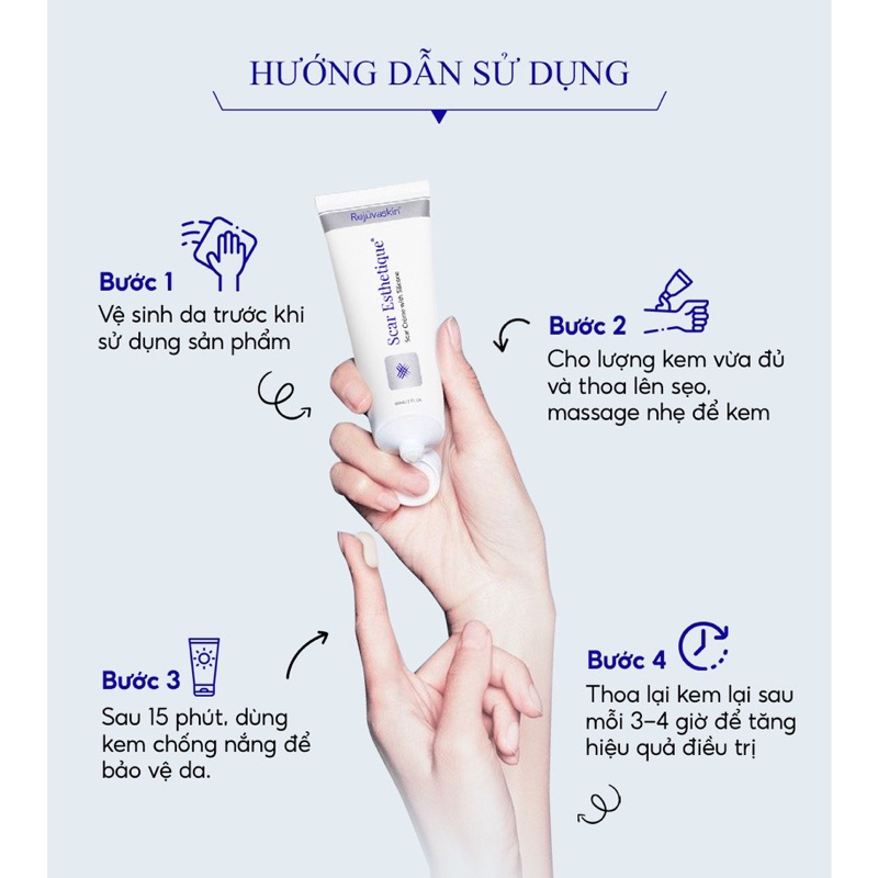 Kem xóa Sẹo Thâm, lấp đầy Sẹo Rỗ, Sẹo Lõm rejuvaskin Scar Esthetique 10 ml