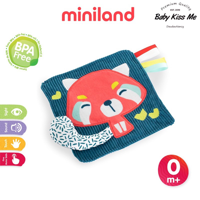 Tranh vải Tummy Time kích thích đa giác quan cho bé Miniland - Crinkly Sensory Paper