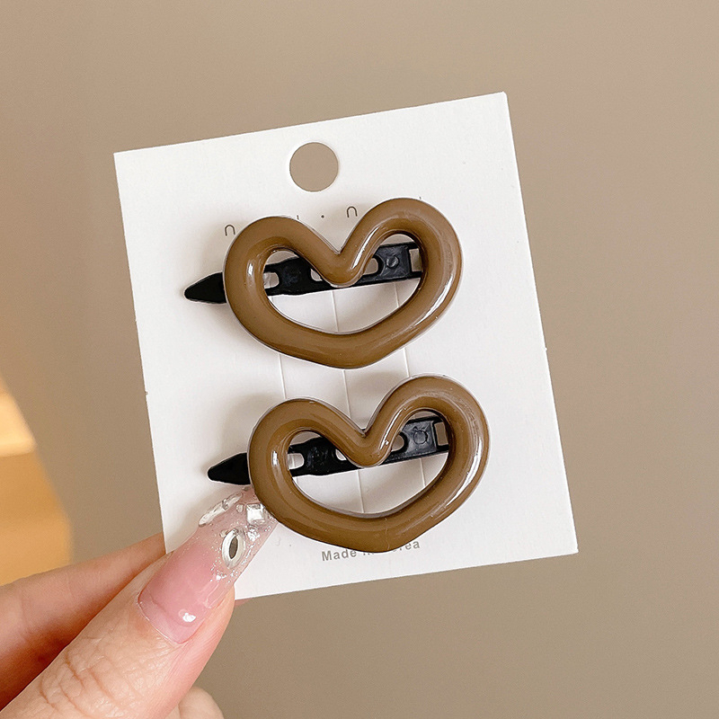 Kẹp tóc mái hình trái tim nhiều màu dễ thương ,kẹp tóc mái ,kẹp bấm phong cách lolita nhẹ nhàn mã ggjk