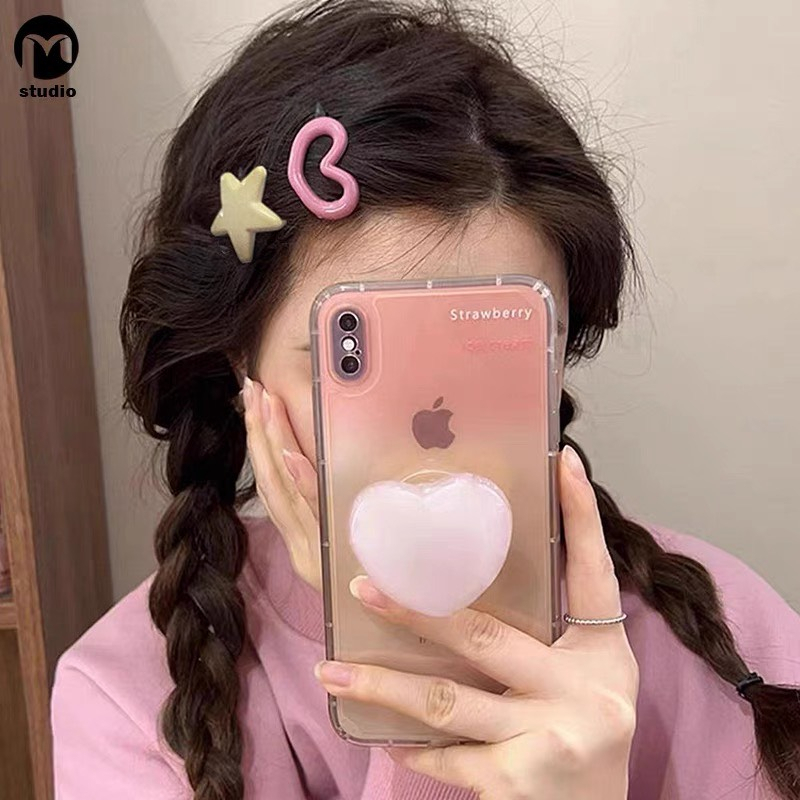 Kẹp tóc mái hình trái tim nhiều màu dễ thương ,kẹp tóc mái ,kẹp bấm phong cách lolita nhẹ nhàn mã ggjk