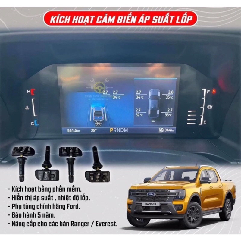 Van Cảm Biến Áp Suất Lốp Chính Hãng Ford