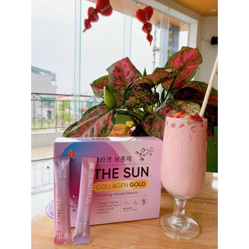 The Sun Collagen Gold bột uống giúp trắng da, giảm thâm nám, chống lão hoá