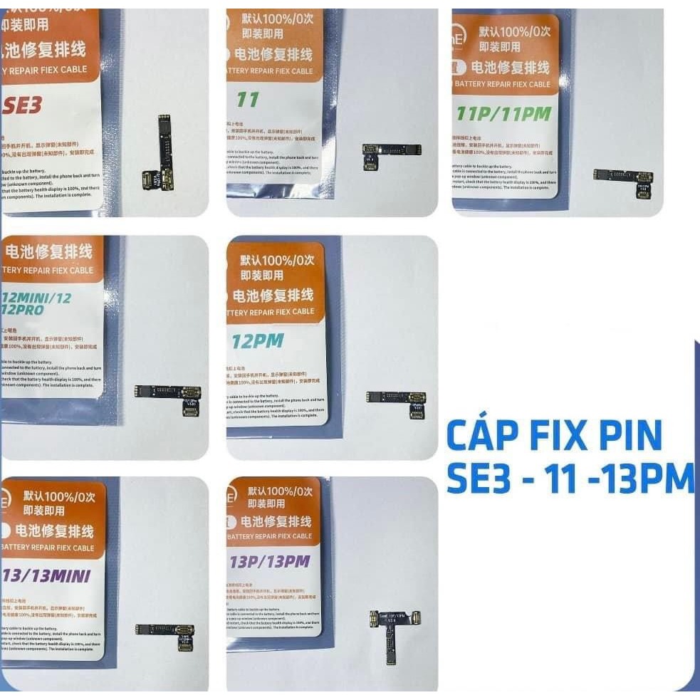 Cáp Fix Pin  Tự Đông Fix Pin Lên 100% Đủ Mã 11 Tới 13Promax