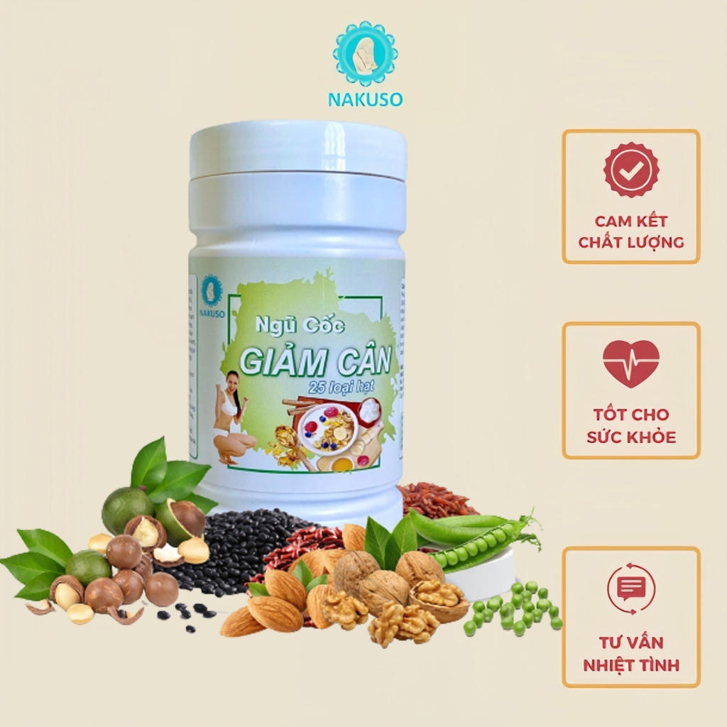 Ngũ Cốc Ăn Kiêng Giảm Cân Giảm Mỡ Hiệu Qủa Cao Cấp 25 Loại Hạt NAKUSO (500Gr)