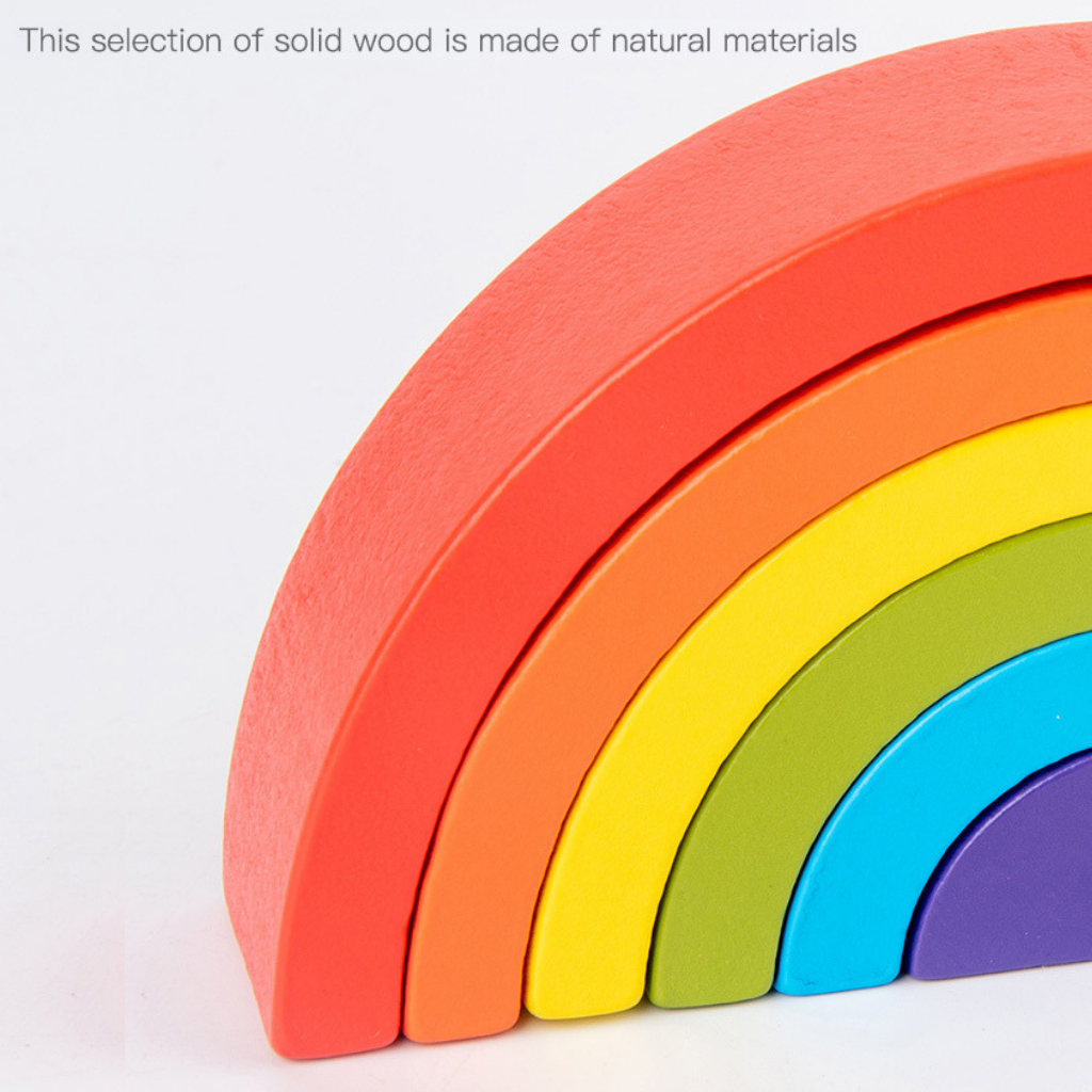 Cầu Vồng Cùng Búp Bê Gỗ Neo Town - Đồ Chơi Vận Động Kỹ Năng Montessori