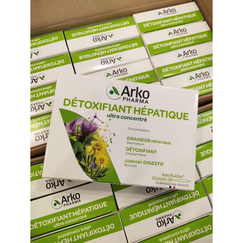 Detox Thải độc gan Arkopharma DETOXIFIANT HEPATIQUE 20 30 ống của Pháp