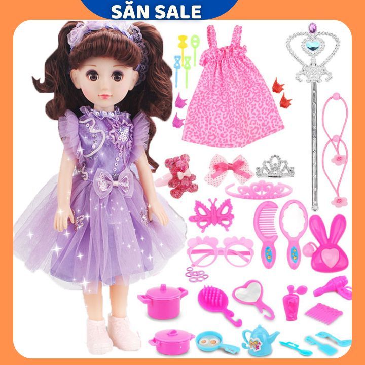 Búp Bê Mắt 4D Doll Thông Minh Phát 220 Âm Thanh ( Tím)