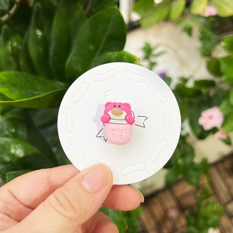 Charm gắn dép, sticker gắn dép gấu dâu Lotso