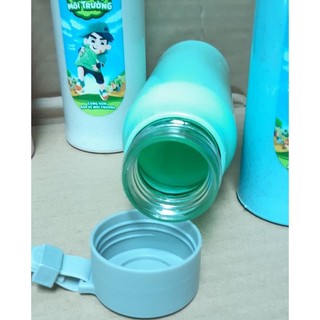 COMBÔ 2 Bình Nước Thủy Tinh Bọc Lúa Mạch KUN 350ml