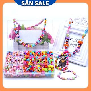 Bộ Xâu Vòng Hạt Cườm Xinh Xắn Thời Trang Sắc Màu XV03 ( Tặng Cuộn Cước + Khung Bờm )
