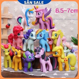 Bộ Mô Hình 12 Ngựa Thiên Thần Pony Xinh Đẹp 6cm-7cm Loại 1