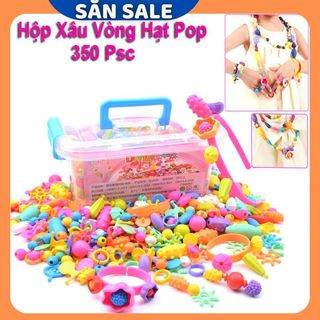 Hộp Xâu Vòng Hạt Pop 300 -508 Hạt Kèm Bờm ,Vòng Tay