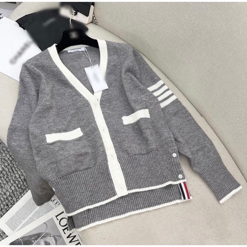 Áo Cardigan Len Thom Nữ Form Rộng Unisex