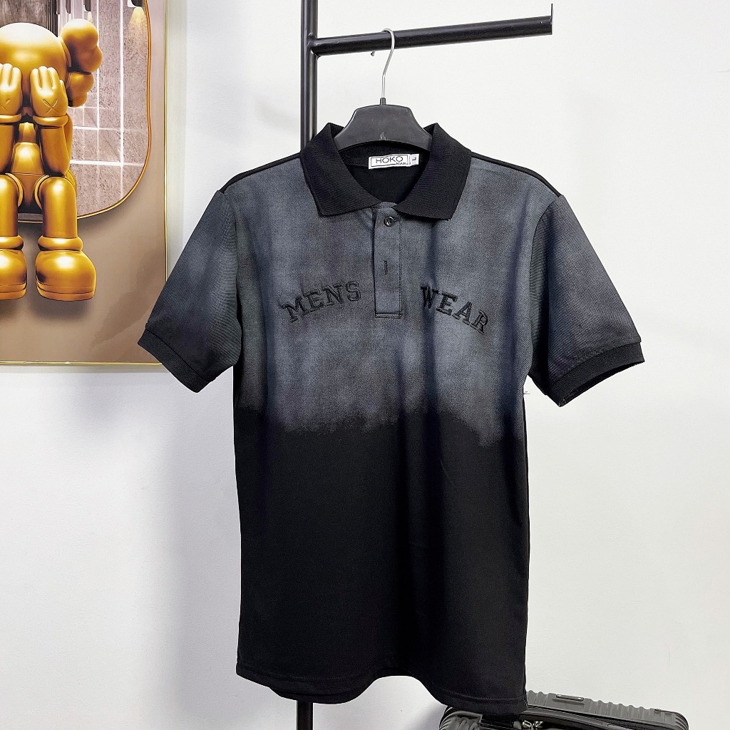 Áo polo Nam Tay ngắn Thêu chữ Ngang vải cotton co dãn 4 chiều mịn mát=======================================>>>>