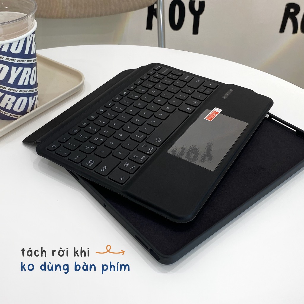 Bao Da Bàn Phím Nam Châm Smart KeyBoard Kèm Trackpad cho Máy Tính Bảng