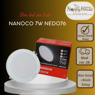 Đèn led âm trần nanoco 7w ned076 eco series d1200ww