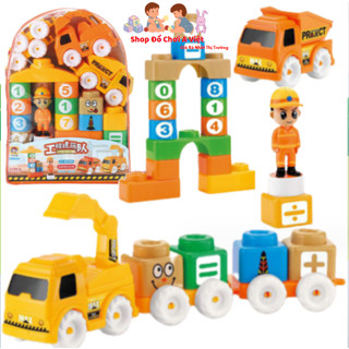 [SIZE TO] Túi Lego Xếp Hình Công Trình 57 Chi Tiết Khối Lớn Cho Bé - Đồ Chơi Xếp Hình Phát Triển Trí Tuệ Cho Trẻ Em