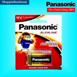 Pin 9V Panasonic alkaline 6LR61 Vỉ 1 Viên Chính Hãng Dung Lượng Cao