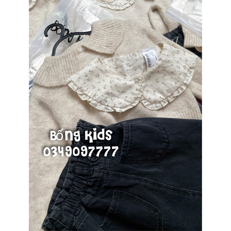Áo Len & Chân Váy Jean Bé Gái ZR