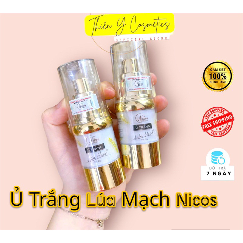 Ủ Trắng Lúa Mạch cho mặt Nicos 20ml