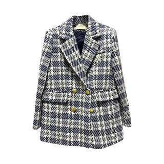 ÁO KHOÁC BLAZER DẠ KẺ QCCC( CÓ ẢNH THẬT-SẴN) DT04