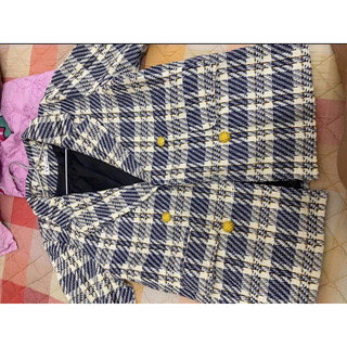 ÁO KHOÁC BLAZER DẠ KẺ QCCC( CÓ ẢNH THẬT-SẴN) DT04