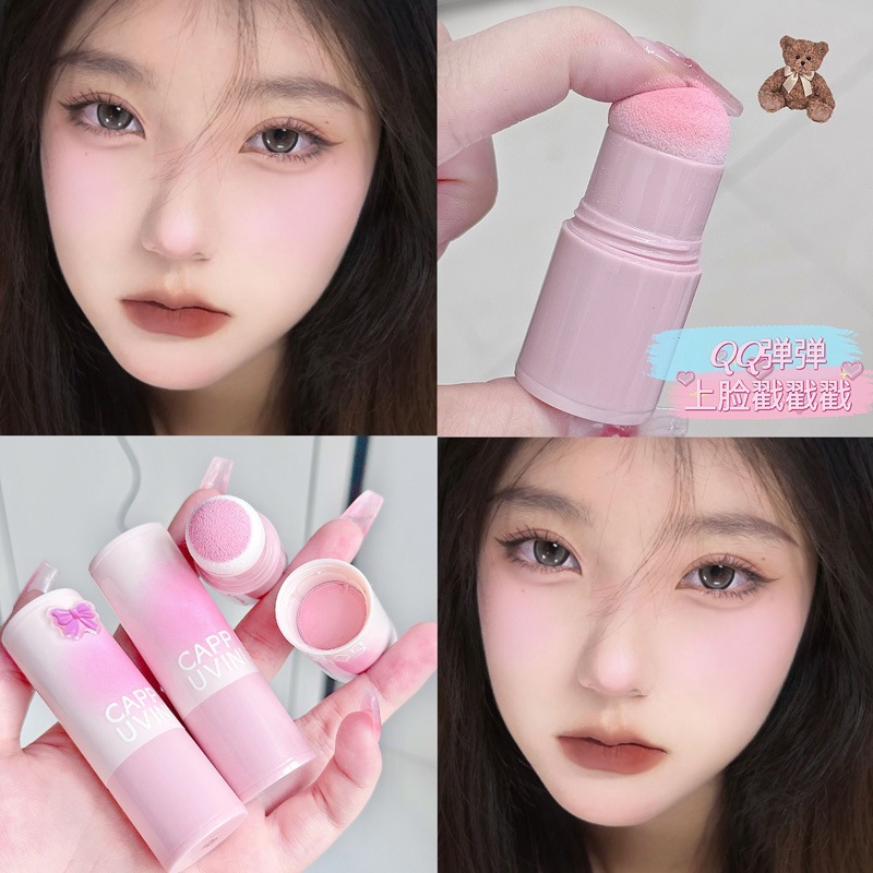 Phấn Má Hồng CAPPUVINI Dạng Thỏi Màu Lì Lâu Trôi Không Thấm Nước Chính Hãng