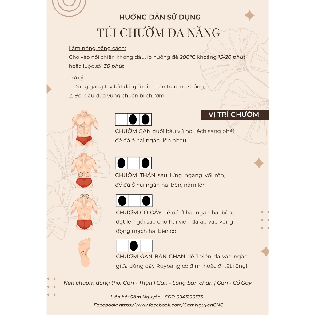 Đá chườm gan, làm nóng  , có hướng dẫn sử dụng và bảo hành