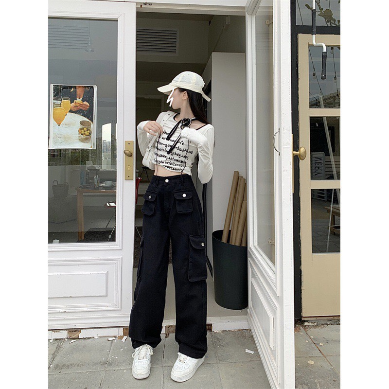 Quần  jean túi hộp phong cách cá tính KIMII 	QuanJeantuihop P13K4