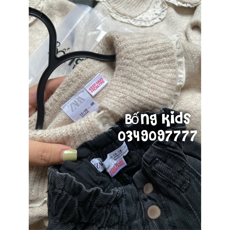 Áo Len & Chân Váy Jean Bé Gái ZR
