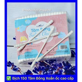 🌟150 que tăm bông ngoái tai mũi , tăm bông y tế 2 đầu xoắn ốc mềm mịn cao cấp