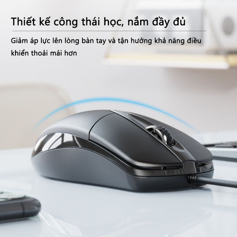 Chuột có dây im lặng Acer M119 cắm USB văn phòng chuyên nghiệp chuột phù hợp cho máy tính để bàn, laptop