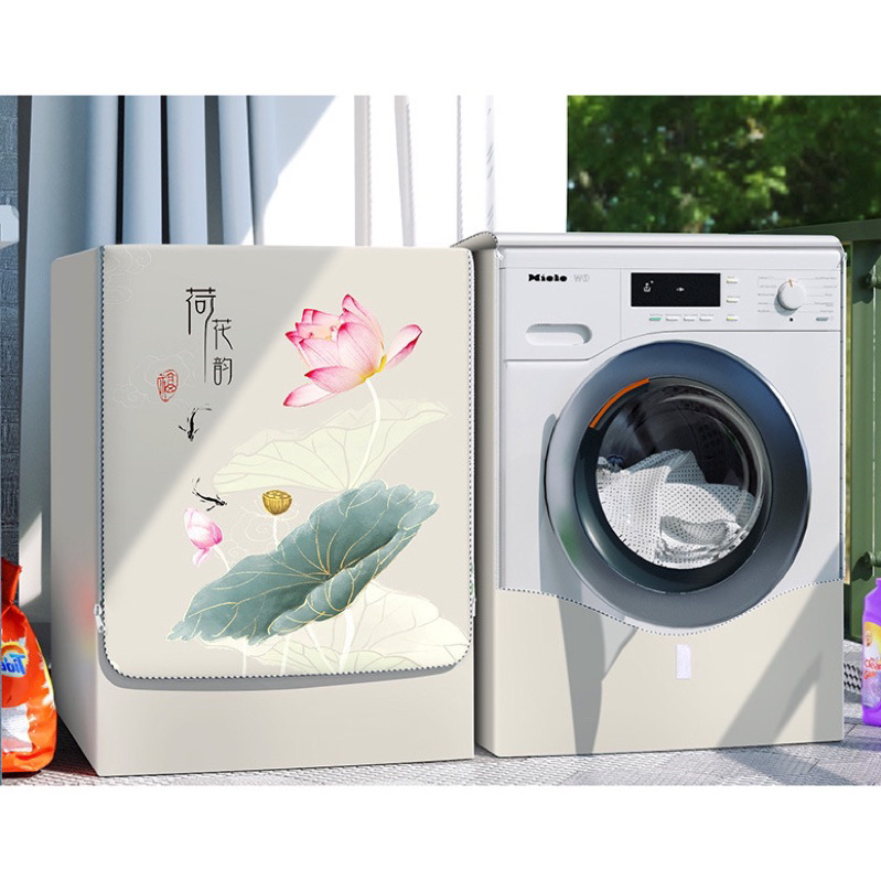 Bọc trùm máy giặt cửa ngang chống nước che mát máy ngăn bụi bẩn