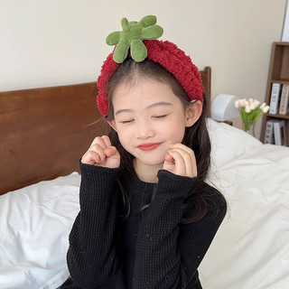 Băng đô cài tóc băng đô rửa mặt trái dâu dễ thương