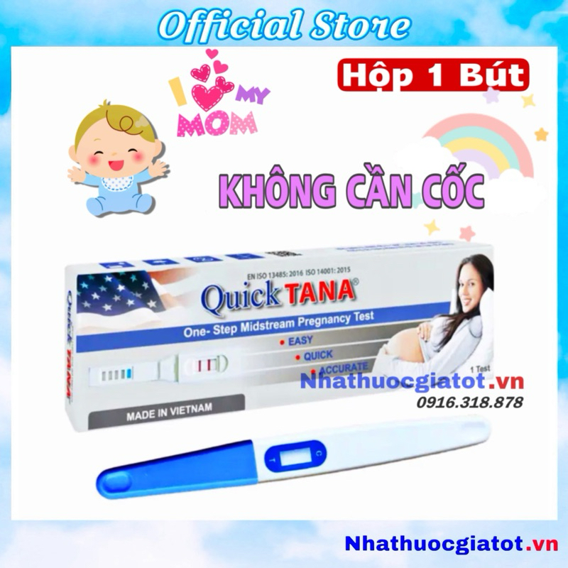 Dụng Cụ Phát Hiện Thai Sớm QuickTana Dạng Bút Không Cần Dùng Cốc - Bút