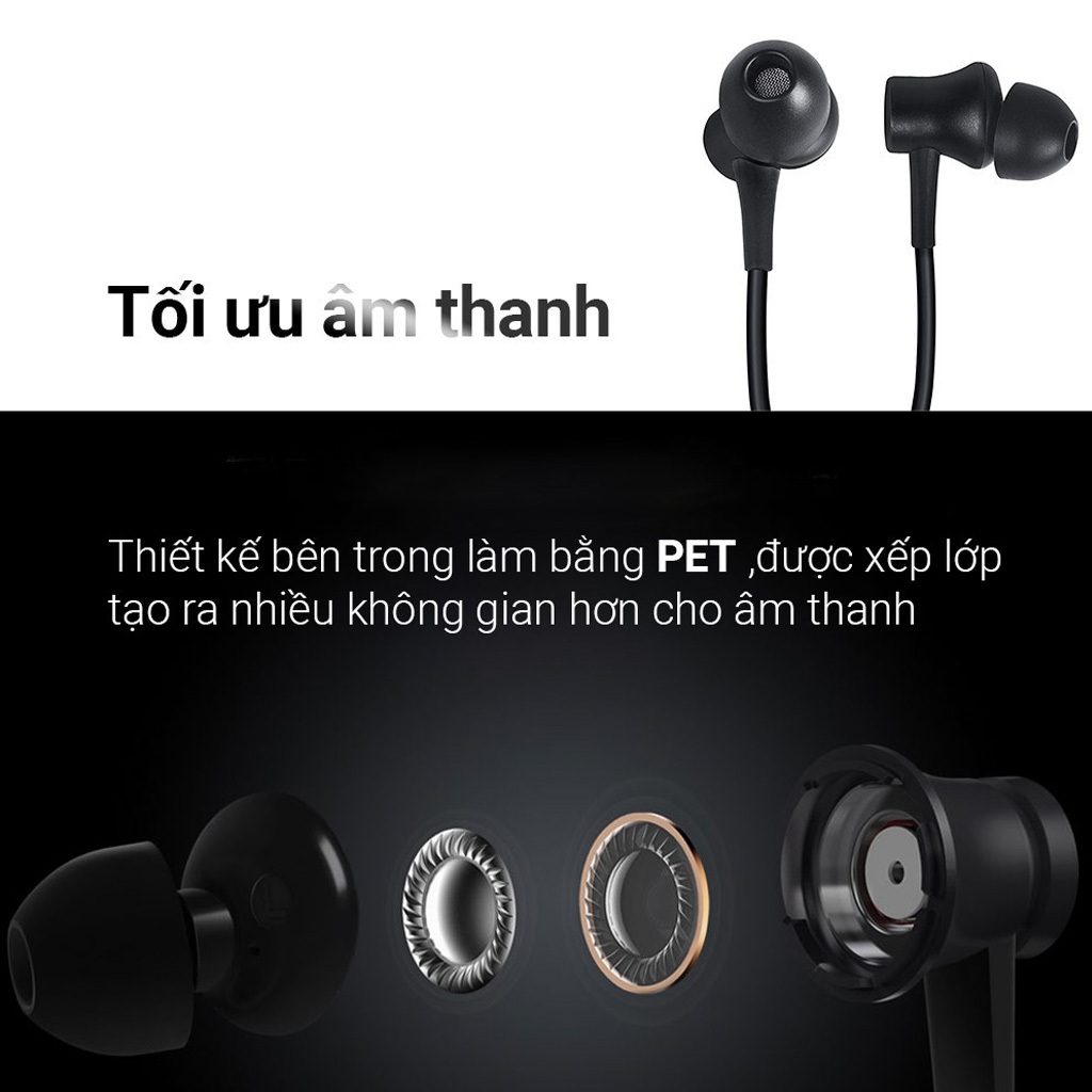 Tai nghe Xiaomi Basic Jack 3.5mm Chính Hãng Xiaomi MORE bảo hành 6 tháng có dây có mic nhét tai Gaming chống ồn