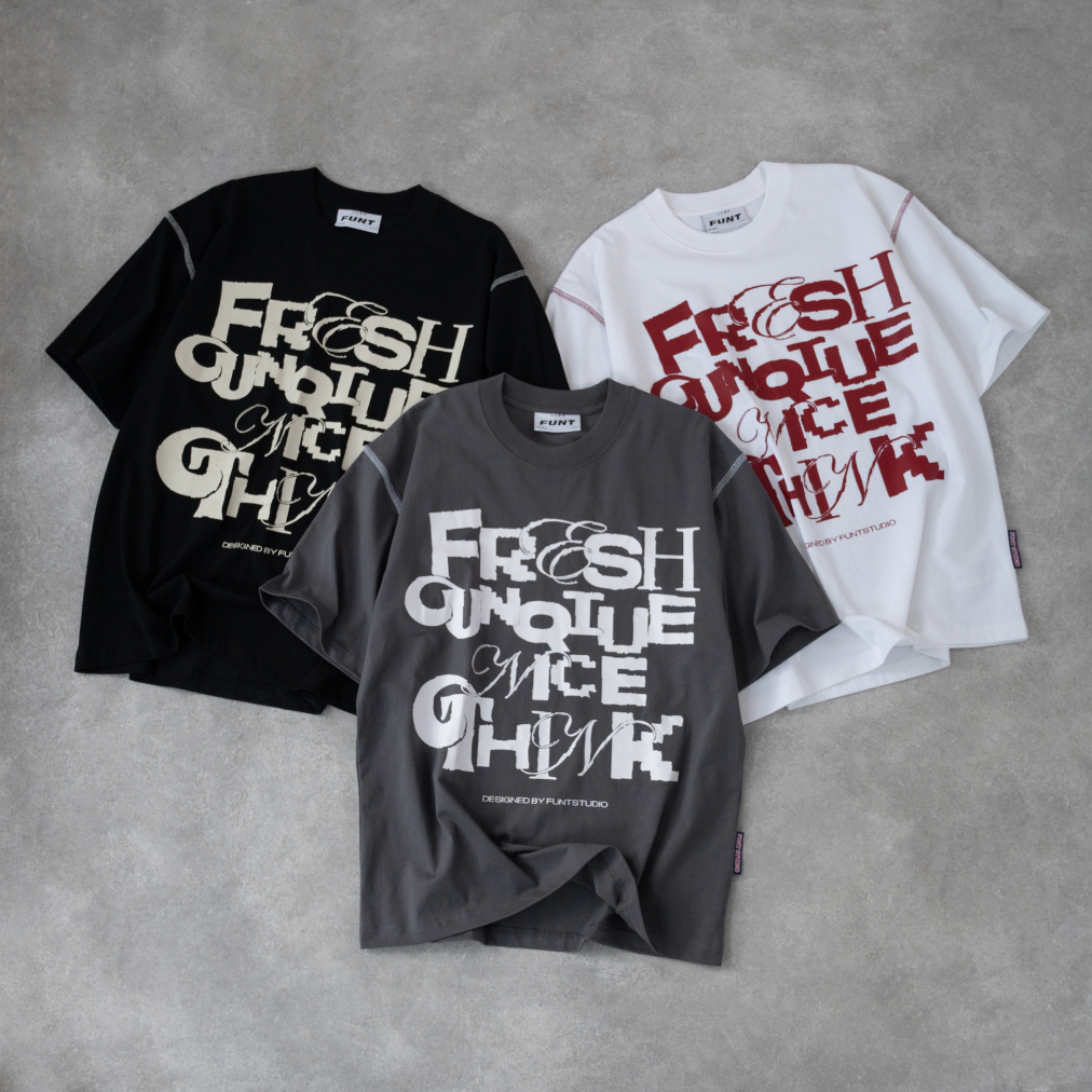 Áo Thun Unisex Tay Lỡ FUNT SLOGAN V2 100% Cotton Thoáng Mát, Co Giãn Tốt