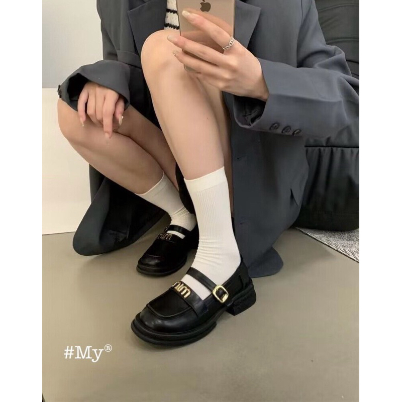 Giầy oxford miu quai ngang thiết kế mới
