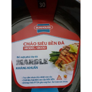 Chảo đá siêu bền SUNHOUSE shd 28-30cm