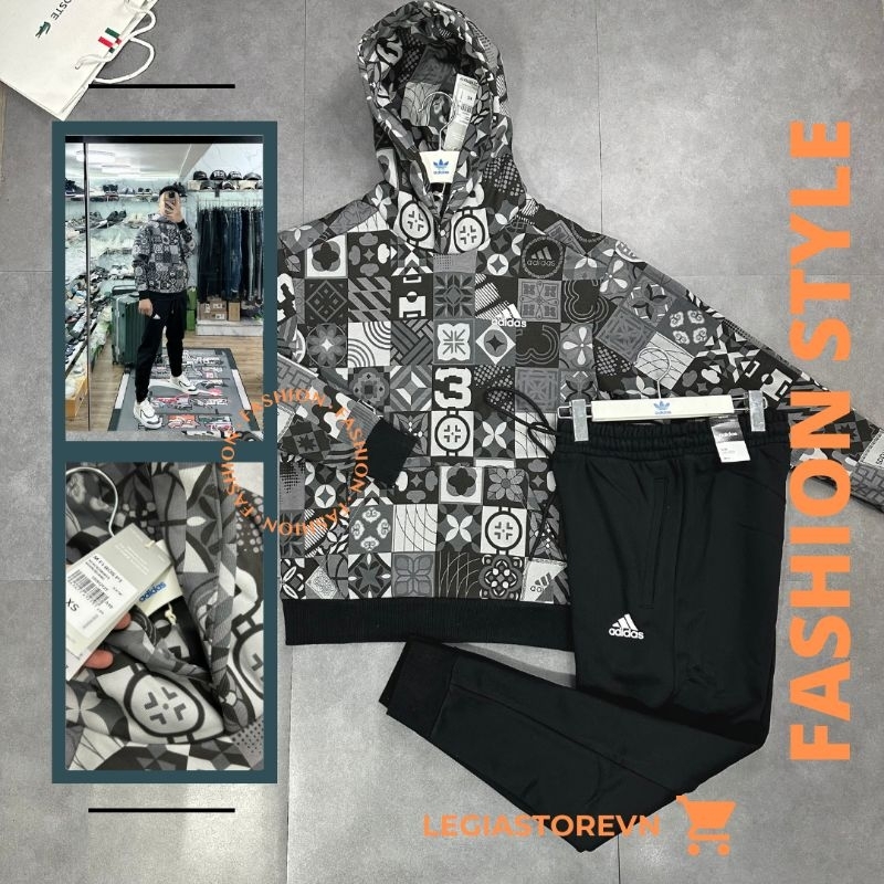 Bộ Áo Quần ADIDAS hàng VNXK | Sét Áo Quần Nỉ Cao Cấp Unisex Hoodie