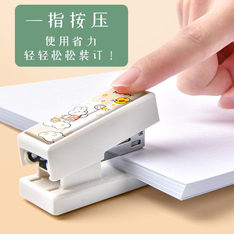 Máy dập ghim bấm mini dễ thương  sắc màu kèm hộp 400 ghim