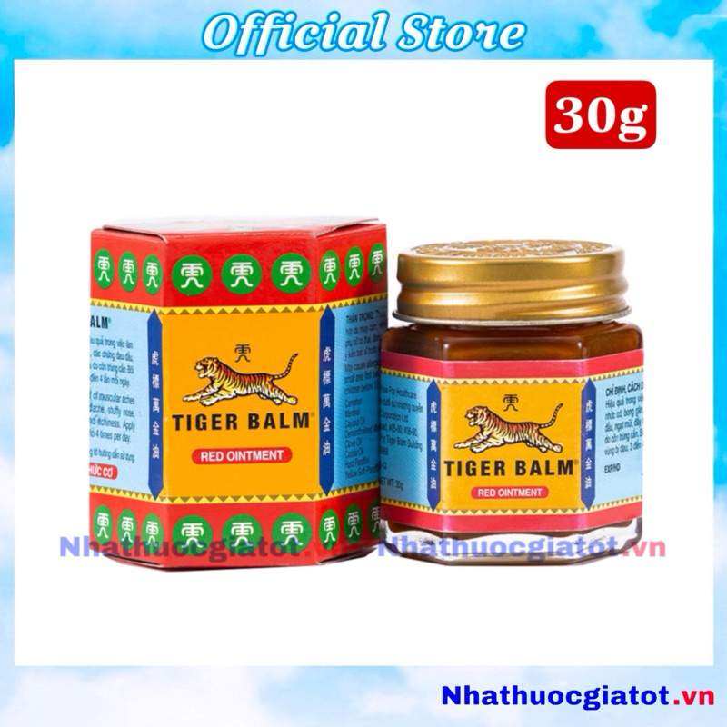 Dầu Cù Là Con Cọp Đỏ TIGER BALM RED OINT Nhập Khẩu Chính Hãng Từ Singapore