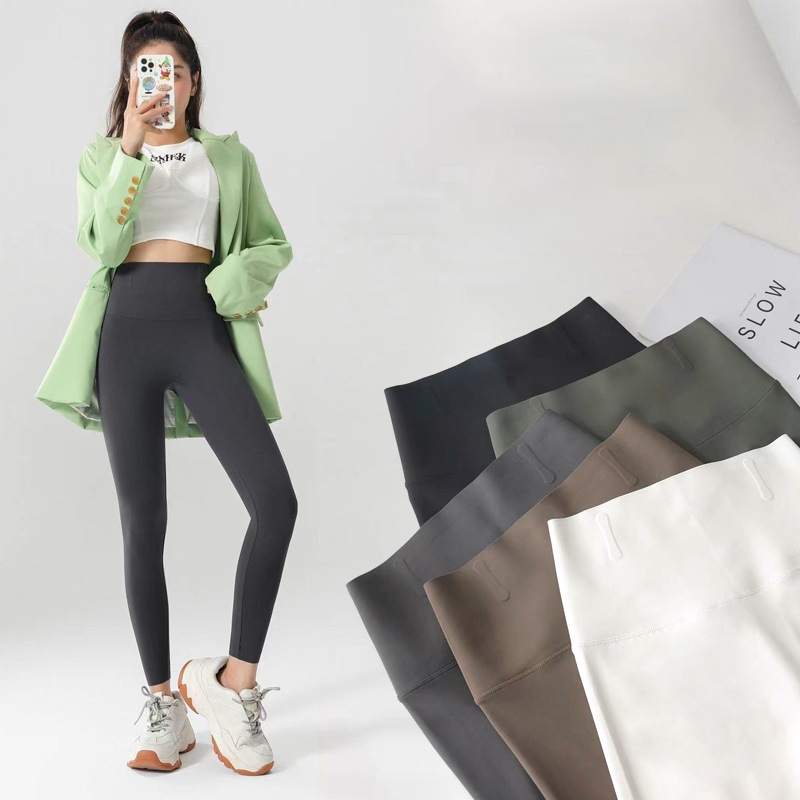 Quần legging nữ cạp cao SINGMIN chống cuộn nâng mông, gen bụng chất liệu su cao cấp
