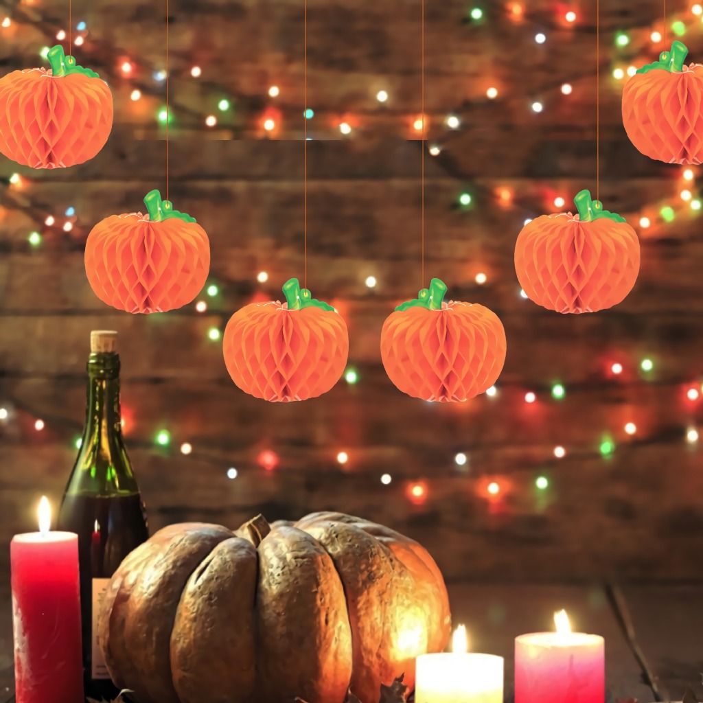 Bí ngô giấy xếp trang trí Halloween