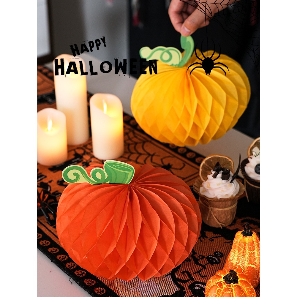 Bí ngô giấy xếp trang trí Halloween