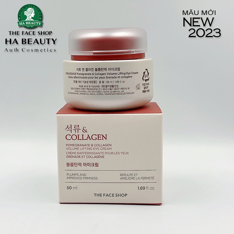 Kem dưỡng vùng mắt The Face Shop Pomegranate & Collagen Volume Lifting Eye Cream 50ml