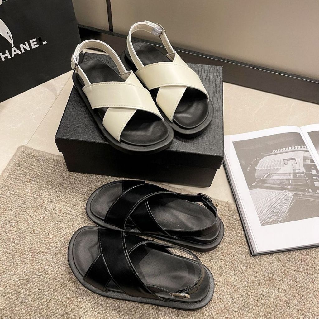 (Order) (Có vd thật) Sandal quai chéo basic
